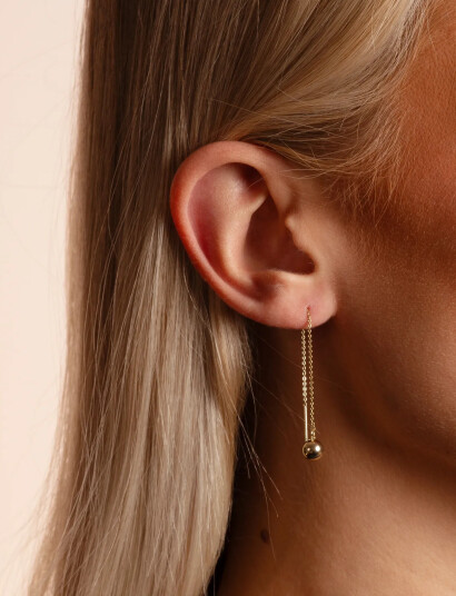 SNÖ of Sweden Bennet Chain Ear Plain G Onesize Gold ONE SIZE