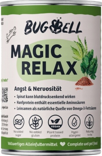 Bugbell Våtfôr Veganske Menyer Magic Relax 12 X 400 G Bugbell Våtfôr Veganske Menyer Magic Relax 12 X 400 G