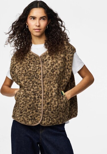 Pieces Pckatty Teddy Vest Noos Bc Brown XL