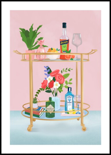 Bar Cart Plakat / 100x150 Bar Cart Plakat / 100x150
