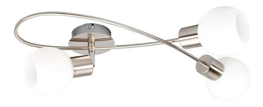 Lindby Taklampe Elaina 3 lyskilder avlang matt nikkel