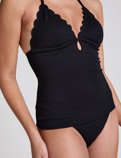 Hunkemöller Scallop Shaping Tankini - Black - XS