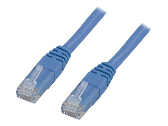 Deltaco 75 cm Cat 6 Koblingskabel U/UTP Blå
