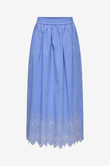 Only Maxi skjørt onlTulum Emb Maxi Skirt Blå Only Maxi skjørt onlTulum Emb Maxi Skirt Blå