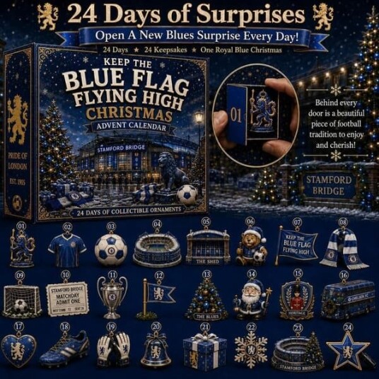 Team Julekalender Blind Box 2026 Chelsea Fotball 26*18*3CM Akryltykkelse 3mm