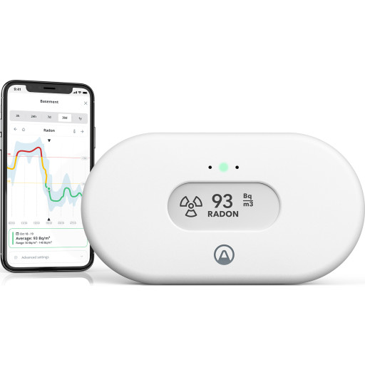 Airthings View Radon Sensor WiFi Luftkvalitetsmonitor med Temperaturovervåkning