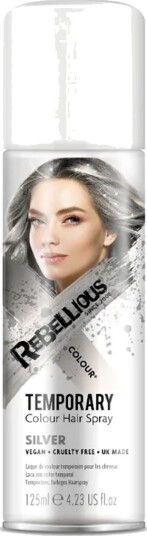 Rebellious Glitter Spray 125ml Sølv