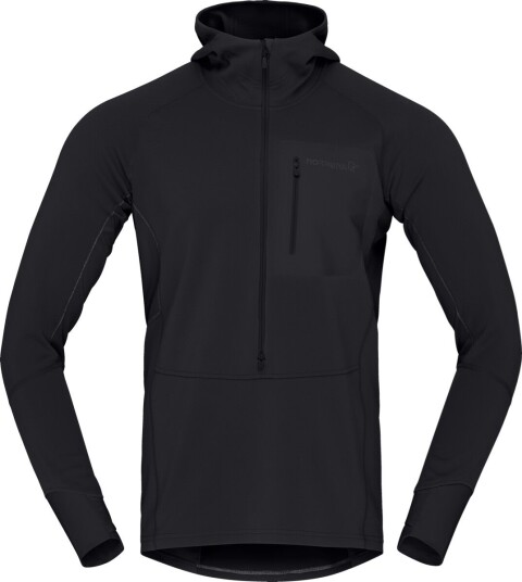 Norrøna Men's Senja Warm1 Hood Caviar S, Caviar
