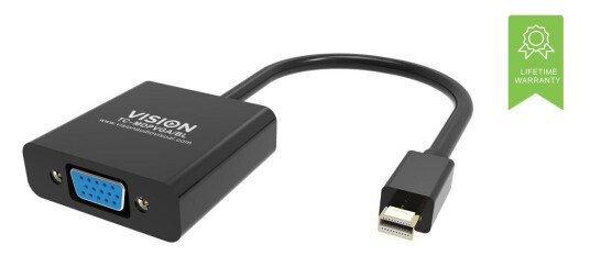 VISION Professional - video adapter - Mini DisplayPort til HD-15 (VGA) VISION Professional - video adapter - Mini DisplayPort til HD-15 (VGA)