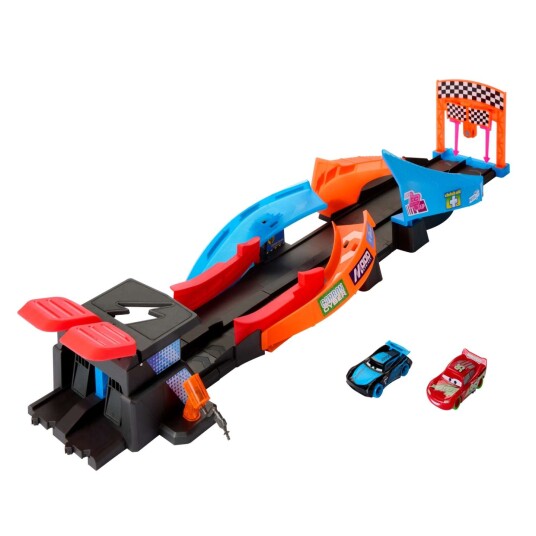 Disney Pixar Cars Glow Racers Launch & Criss-Cross Glow Race Playset HPD80