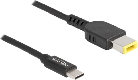 Delock Strømkabel 24 Pin Usb C Hann Til Dc Kontakt 11 X 4,5 Mm Hann 20 V 3 A 1.5 M Svart