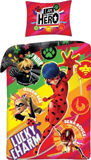 Miraculous Ladybug ""Lucky Charm"" Sengetøj 100 Bomuld