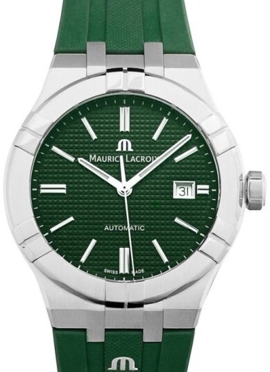 Maurice Lacroix Herreklokke AI6008 SS000 630 5 Aikon Grønn/Gummi Maurice Lacroix Herreklokke AI6008 SS000 630 5 Aikon Grønn/Gummi