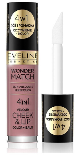 Eveline Eveline Wonder Match Róż I Pomadka W Płynie 4W1 Nr 02 4.5Ml