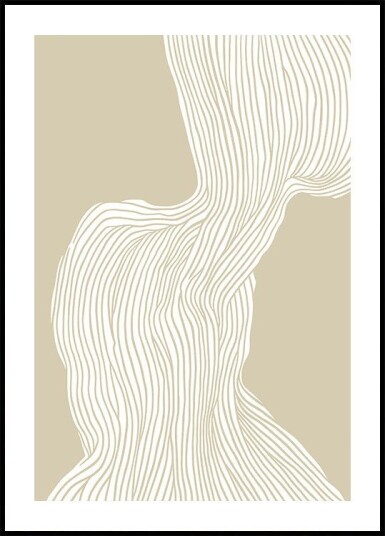 Flowing Linescape Poster Plakat / 21x30cm
