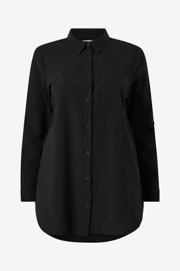 KAFFE Curve   Lang skjorte kcNana Shirt Tunic   Svart