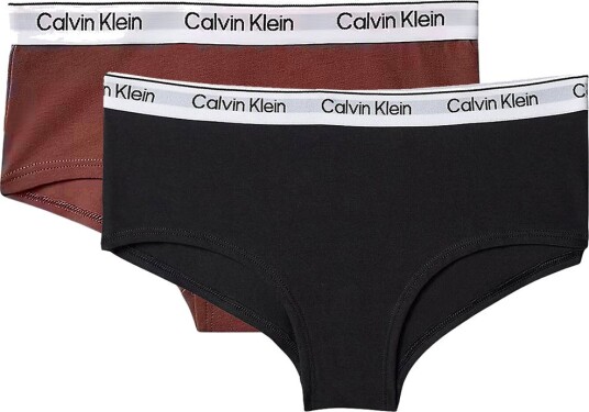 Calvin Klein Hipster   2 pack   Brent murstein/Svart   Calvin Klein   10 12 år (140 152)   Hipsters Brun Rød
