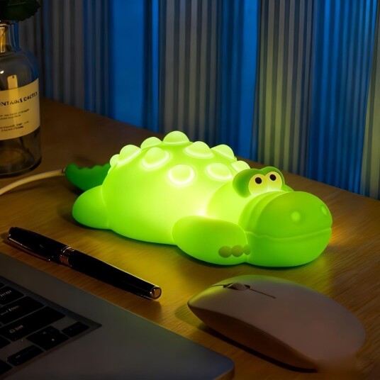 MOCHI Krokodille Nattlampe Silikon fargeskift + varmhvit Dimbar : Dimbar Kulør : RGB + Varm Hvit MOCHI Krokodille Nattlampe Silikon fargeskift + varmhvit Dimbar : Dimbar Kulør : RGB + Varm Hvit