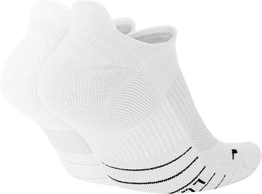Nike Multiplier Running No-Show Socks 2-Pack White/Black S Nike Multiplier Running No-Show Socks 2-Pack White/Black S