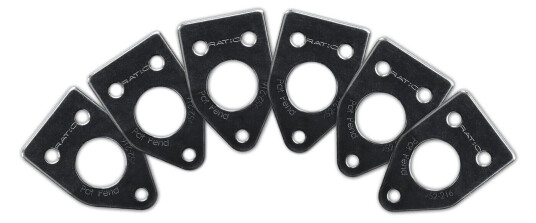 Graph Tech Prt-952-216-B0 Ratio Inviso Match Mounting Plates (6 Pcs.) - Black
