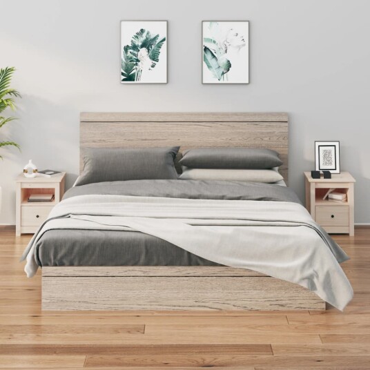vidaXL Nattbord 2 stk 40x35x49 heltre furu
