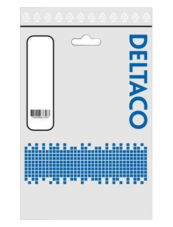 Deltaco Strømforlengelseskabel Europlug til IEC 60906-1 1m Svart