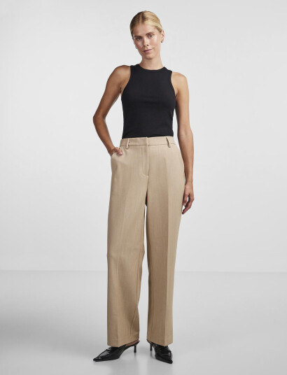 YAS Yaslikka Hw Wide Pants S. Noos - Beige - M YAS Yaslikka Hw Wide Pants S. Noos - Beige - M