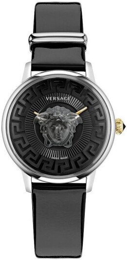 Versace Dameklokke VE6F00123 Medusa Alchemy Sort/Lær Ø38 mm