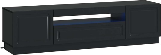 vidaXL LED TV skap Svart Konstruert tre
