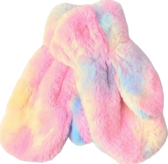 Lindex Mittens Fake Fur - Multi/patterned - 10/12
