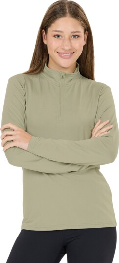 Endurance Aileen Half Zip Løpetrøye Dame Grønn 36