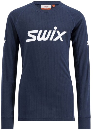 Swix Racex Classic Long Sleeve Junior Dark Navy/Bright White 116 Swix Racex Classic Long Sleeve Junior Dark Navy/Bright White 116
