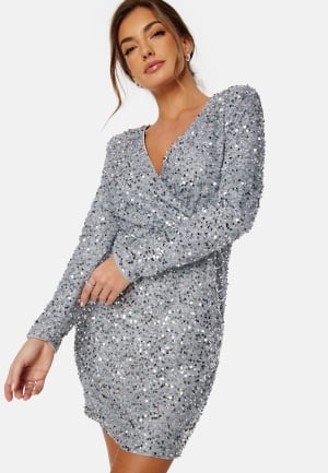 VILA Cava Sequin Dress Silver 34 VILA Cava Sequin Dress Silver 34