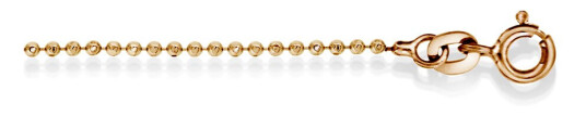 Kule armbånd i rosèforgylt sølv, 17+3 cm