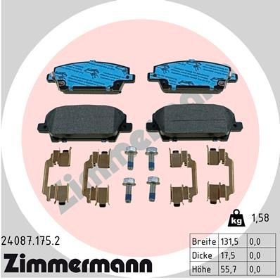 Bremseklosser ZIMMERMANN 24087.175.2