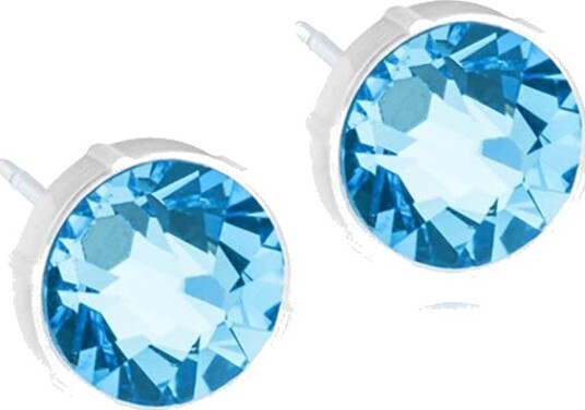 Blomdahl, Øredobber i medisinsk plast med turkise Swarovski krystaller