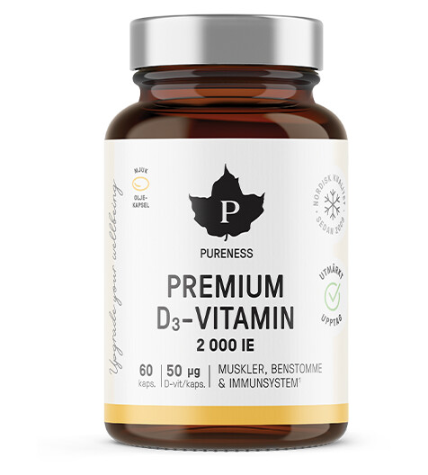 Premium D3-vitamin 60 kapsler Premium D3-vitamin 60 kapsler