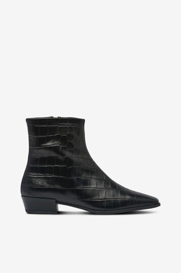 Copenhagen Studios Boots Cph293 Croco Leather Svart
