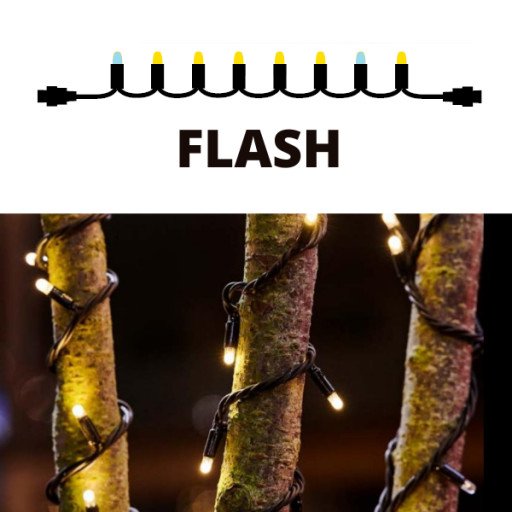 Sirius Tech-Line FLASH lyslenke | 45 lys | 4,5m. | FORLENGER