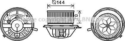 Elektromotor, kupévifte PRASCO MS8607 Elektromotor, kupévifte PRASCO MS8607