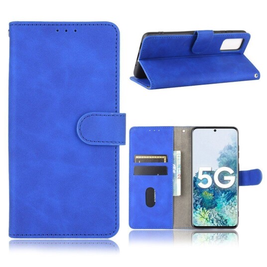 INCOVER Samsung Galaxy S20 FE / S20 FE (5G) Skinn Flip Deksel med Lommebok - Blå