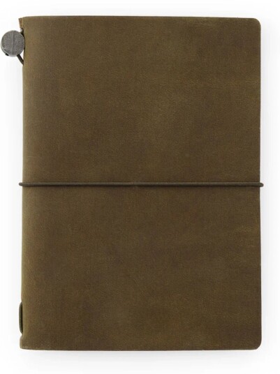 Traveler'S Company Notebook Starter Set Passport Size Olive