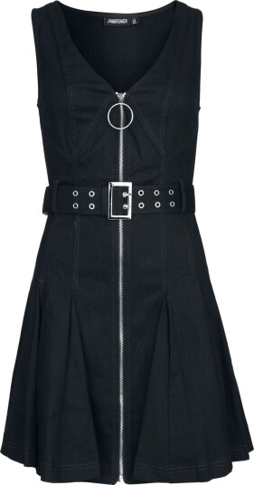 Jawbreaker Rockabilly Kort kjole Denim Mini Kjole S til M Damer svart
