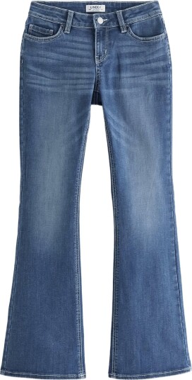 Lindex Freja Flared Leg Jeans With Decorated Back Pockets - Blue - 164
