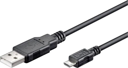 Goobay 1m USB A til Micro-B kabel - Svart, USB 2.0