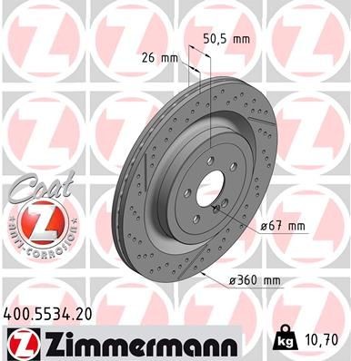 Bremseskive ZIMMERMANN 400.5534.20