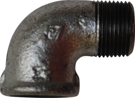Fix-Pro Vinkel Galvaniseret 1/2 90 Grader Muffe / Nippel