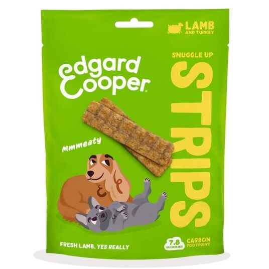 Edgard & Cooper Dog Strips Lam & Kalkun 75 G