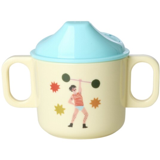 Rice Fun Fair Print Mint Melamine 2 Håndtag Tudekop