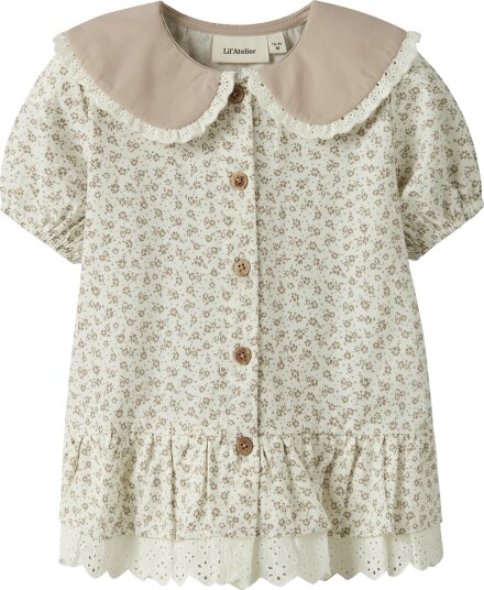 Lil"Atelier Nmffjola Ss Loose Shirt Lil Cream 98 Lil"Atelier Nmffjola Ss Loose Shirt Lil Cream 98